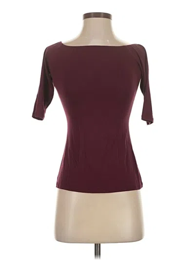 Pre-owned Lulus 3/4 Sleeve Top Burgundy Boatneck Tops