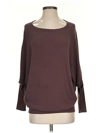 Pre-owned Lulus 3/4 Sleeve Top Burgundy Boatneck Tops