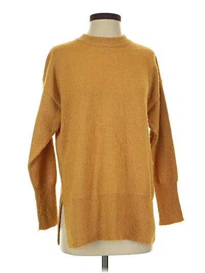 Pre-owned Lulus 3/4 Sleeve Top Gold Turtleneck Tops
