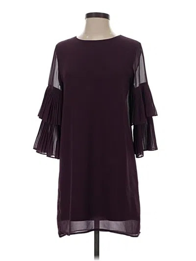 Pre-owned Lulus 3/4 Sleeve Top Purple Cold Shoulder Neckline Tops