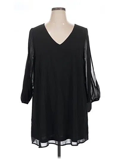 Pre-owned Lulus 3/4 Sleeve T-shirt In Black