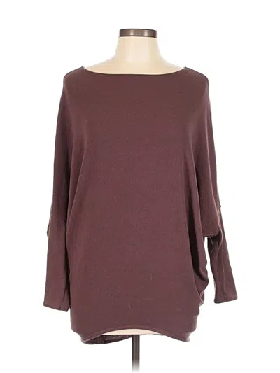 Pre-owned Lulus 3/4 Sleeve T-shirt In Burgundy