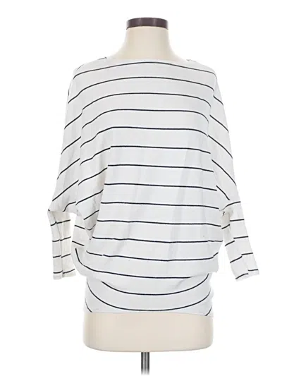 Pre-owned Lulus 3/4 Sleeve T-shirt In White