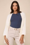 Lulus Absolute Comfort Ivory Ribbed Open-front Cardigan In Ivory
