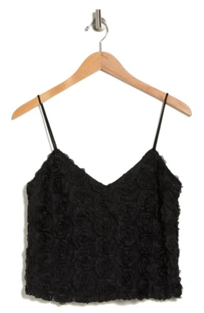 Lulus Adorable Charm Rosette Camisole In Black