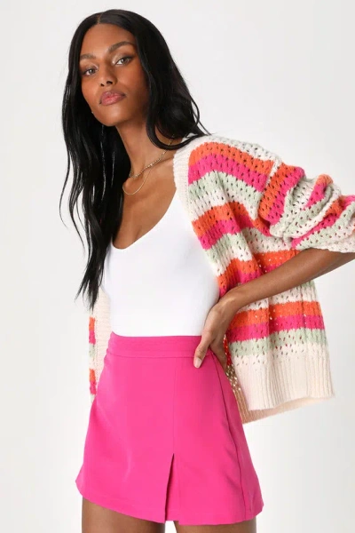 Lulus Adoring Style Fuchsia High-waisted Skort