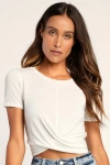 Lulus All-access Pass White Crop Top In White