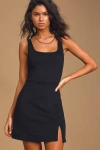 Lulus Always Admired Black Sleeveless Mini Dress In Black