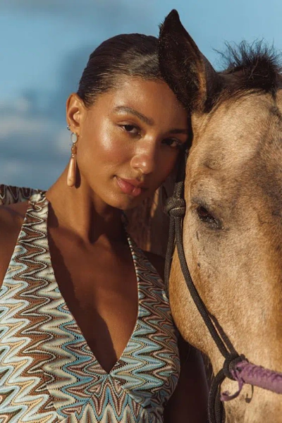 Lulus Amandi Pink Multi Marbled Drop Earrings In Gold