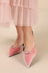 Lulus Ambersen Dusty Rose Velvet Pointed-toe Kitten Heel Pumps In Dusty Rose