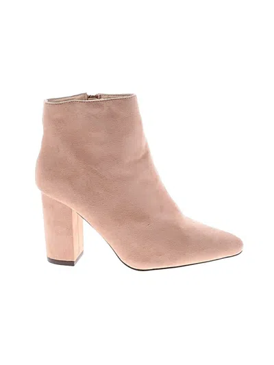 Pre-owned Lulus Ankle Boots In Tan