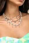 Lulus Annalie Gold Multi Layered Charm Necklace