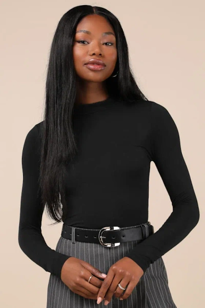 Lulus Anything Is Posh-ible Black Top