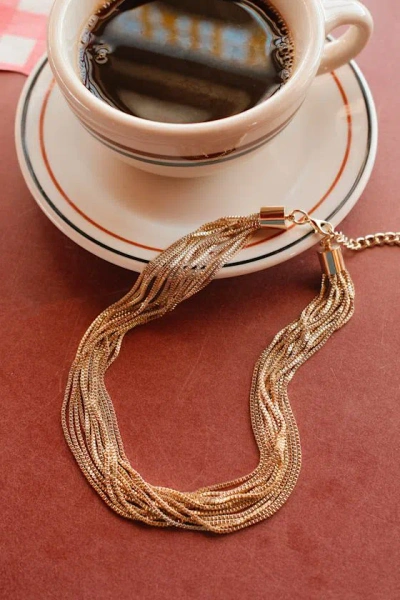 Lulus Ariadne Gold Chunky Layered Necklace