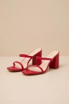 Lulus Ariellie Red High Heel Sandals In Red