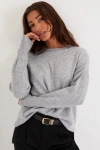 Lulus Autumn Allure Heather Grey Crew Neck Oversized Pullover Sweater In Heather Grey