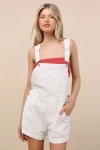 Lulus Averley White Eyelet Embroidered Shortalls