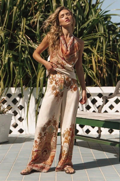 Lulus Bahari Cream Multi Boho Print Two-piece Jumpsuit