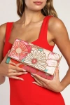 Lulus Bead Beautiful Pink Multi Floral Beaded Clutch In Pink