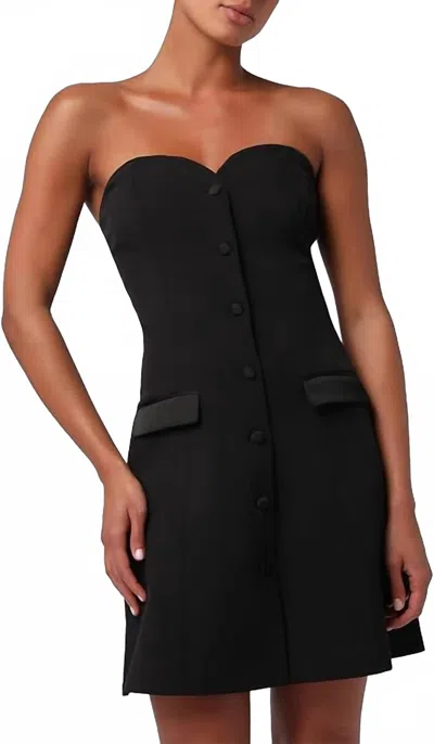 Lulus Beatrice Strapless Blazer Dress In Black