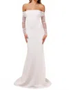 Lulus Beautifully Beloved Mesh Off-the-shoulder Maxi Dress In White In White