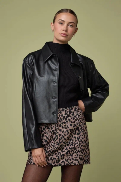 Lulus Bixy Brown Leopard Print Tweed Mini Skirt In Animal Print