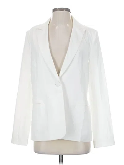 Pre-owned Lulus Blazer Jacket In White