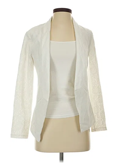Pre-owned Lulus Blazer Jacket In White
