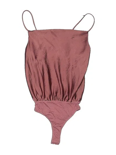 Pre-owned Lulus Bodysuit In Burgundy