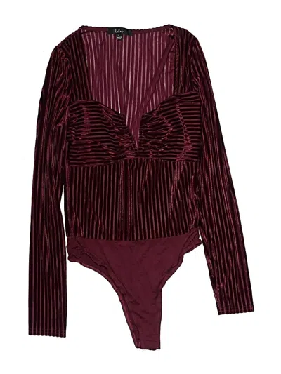 Pre-owned Lulus Bodysuit In Burgundy