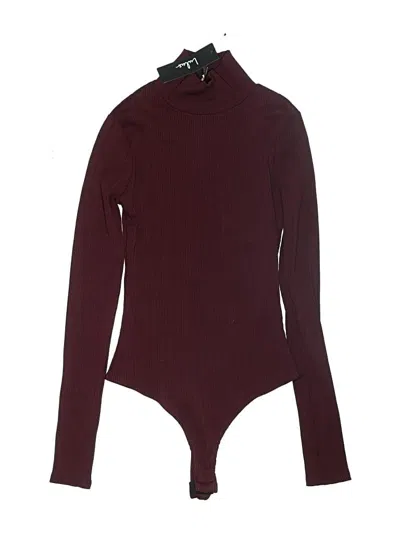 Pre-owned Lulus Bodysuit In Burgundy