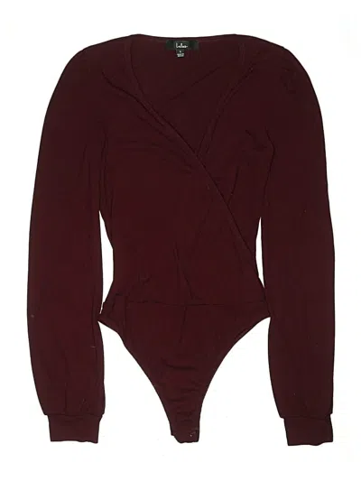 Pre-owned Lulus Bodysuit In Burgundy