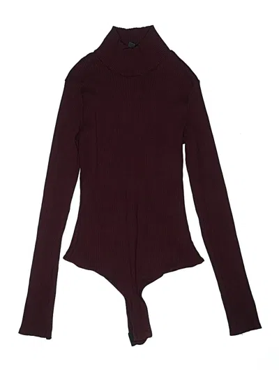 Pre-owned Lulus Bodysuit In Burgundy