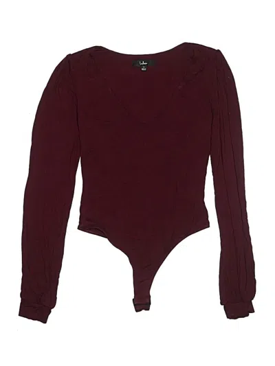 Pre-owned Lulus Bodysuit In Burgundy