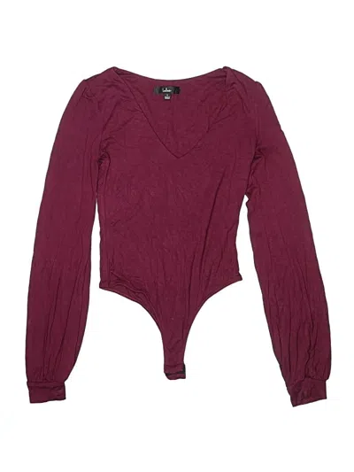 Pre-owned Lulus Bodysuit In Burgundy