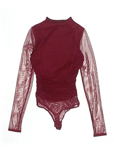 Pre-owned Lulus Bodysuit In Burgundy