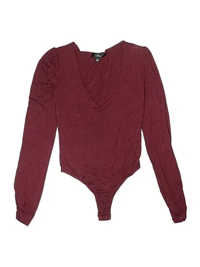 Pre-owned Lulus Bodysuit In Burgundy