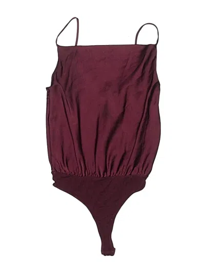 Pre-owned Lulus Bodysuit In Burgundy