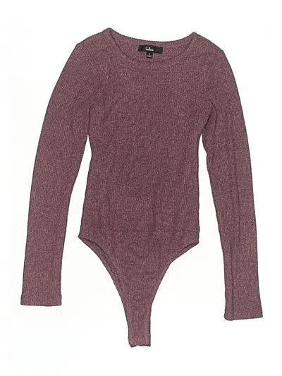Pre-owned Lulus Bodysuit In Burgundy
