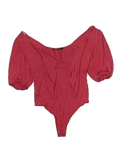 Pre-owned Lulus Bodysuit In Burgundy