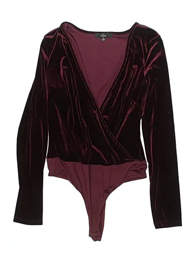 Pre-owned Lulus Bodysuit In Burgundy