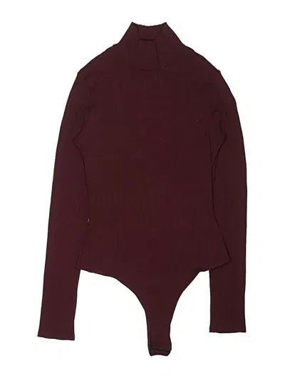 Pre-owned Lulus Bodysuit In Burgundy