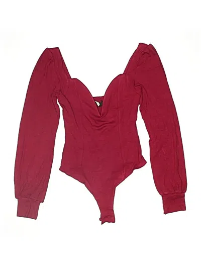 Pre-owned Lulus Bodysuit In Burgundy