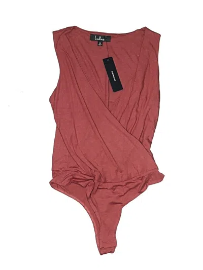Pre-owned Lulus Bodysuit In Burgundy