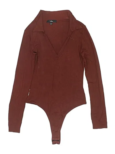 Pre-owned Lulus Bodysuit In Burgundy