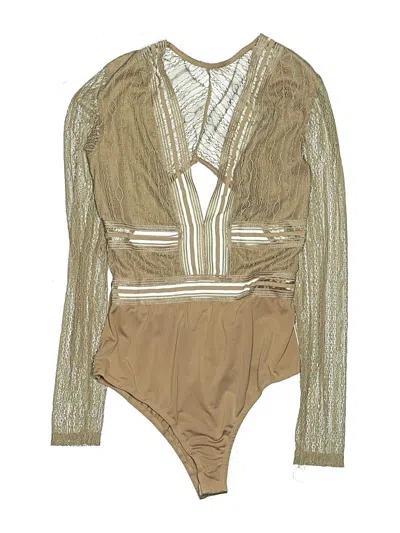 Pre-owned Lulus Bodysuit In Gold