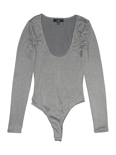 Pre-owned Lulus Bodysuit In Gray