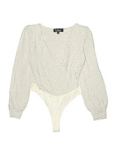 Pre-owned Lulus Bodysuit In Ivory