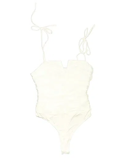 Pre-owned Lulus Bodysuit In Ivory