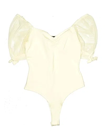 Pre-owned Lulus Bodysuit In Ivory